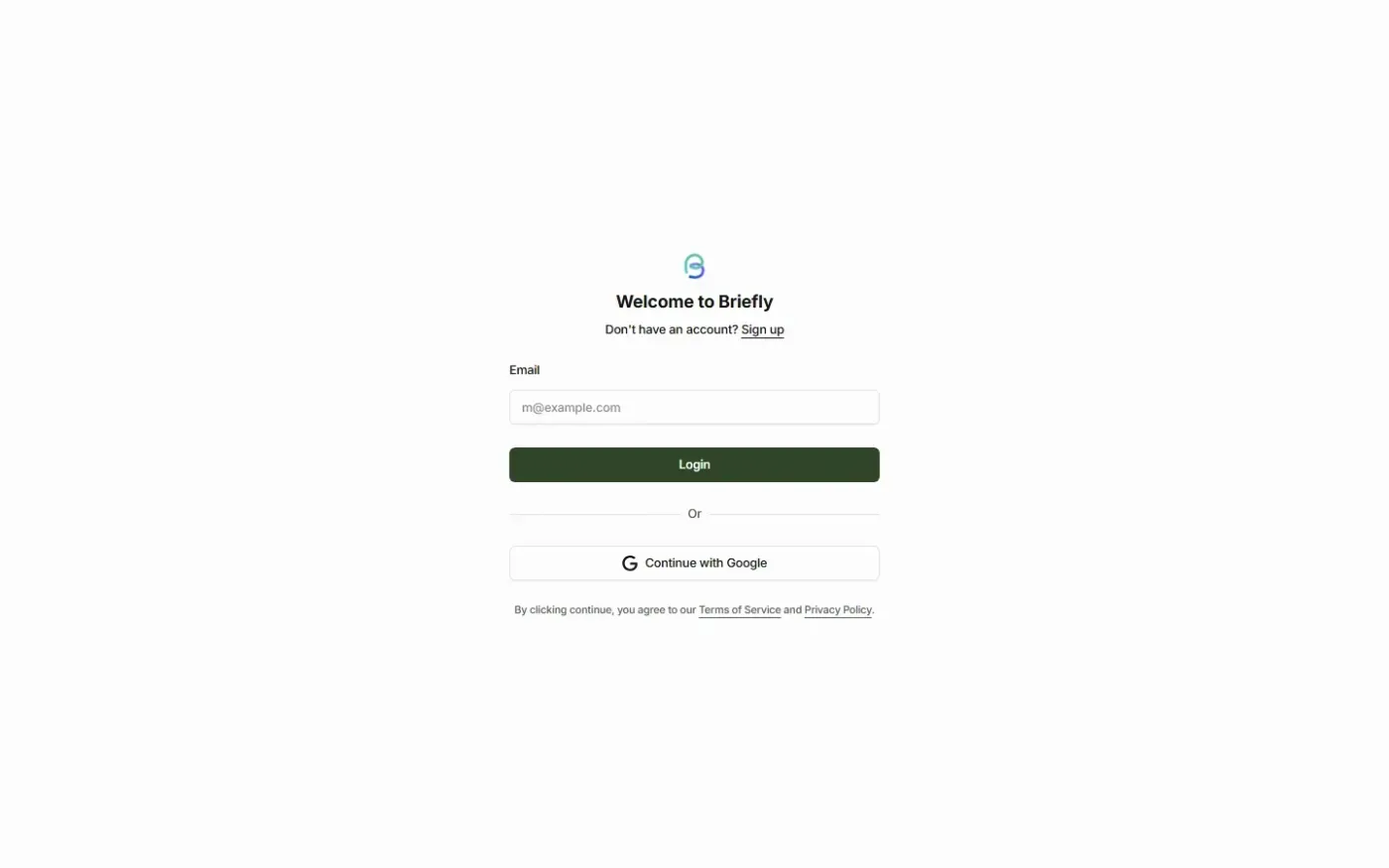 Trybriefly — Home page
