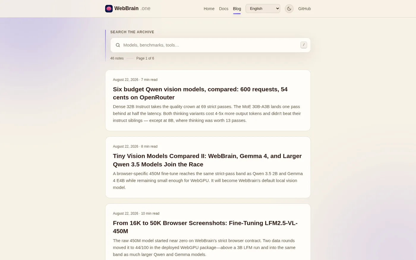 WebBrain — The sidebar agent for the rest of us — Blog page