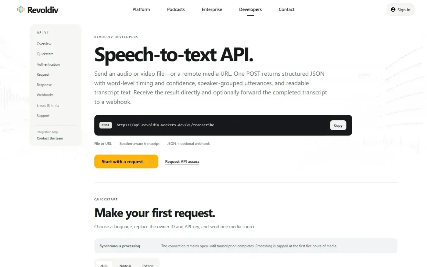 Revoldiv — Developers page