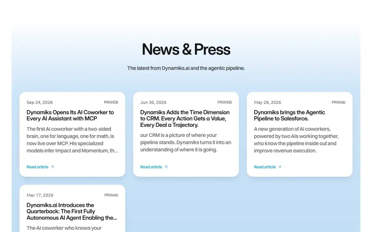 Dynamiks — News page