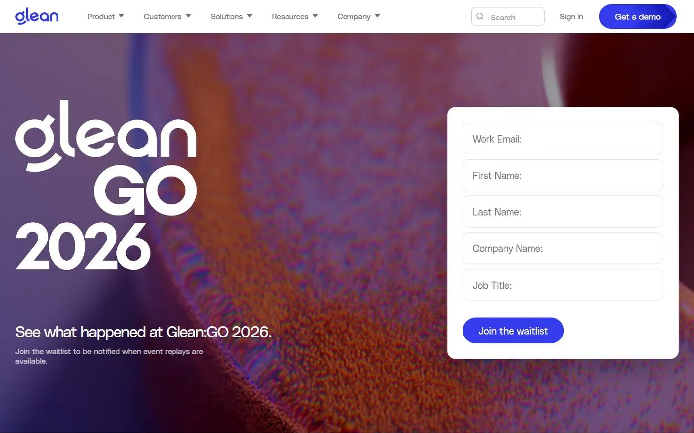 Glean — Events page
