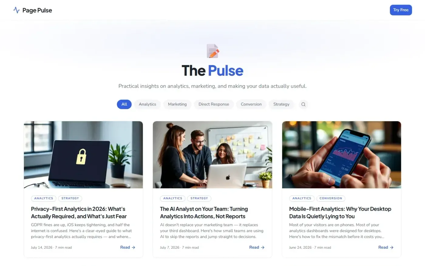Getpagepulse — Blog page