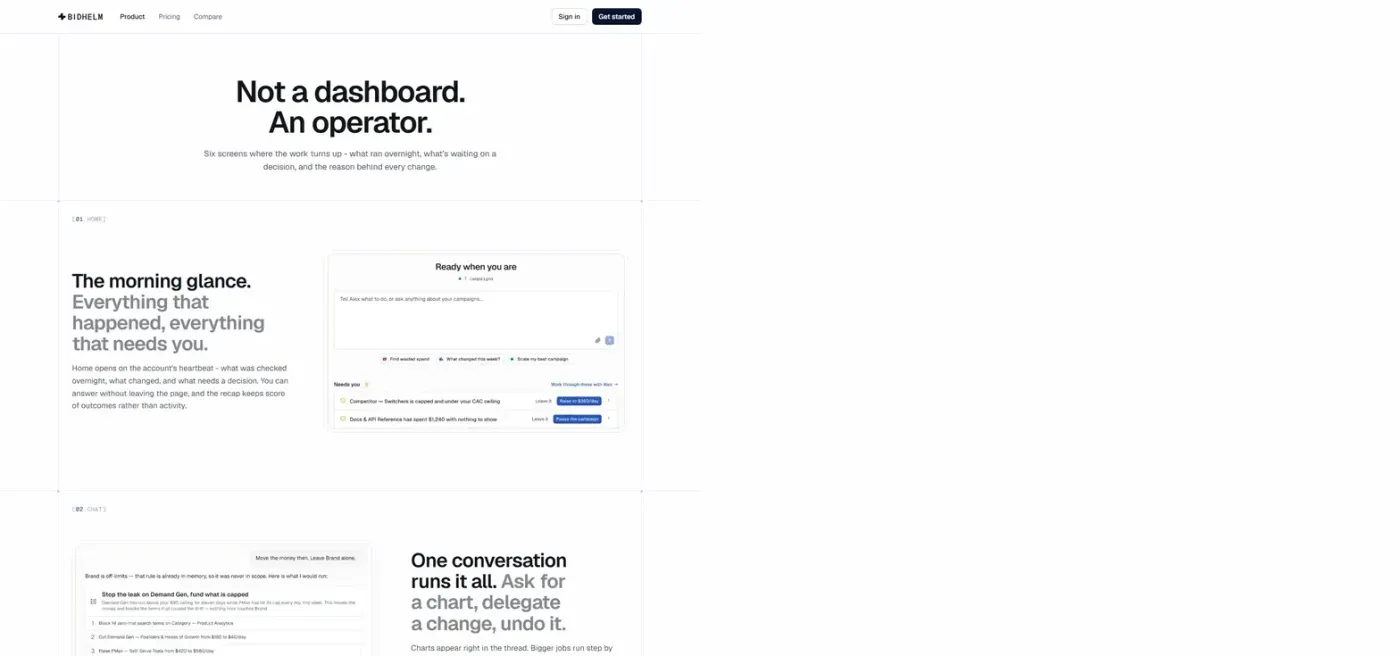 Bidhelm — Product page