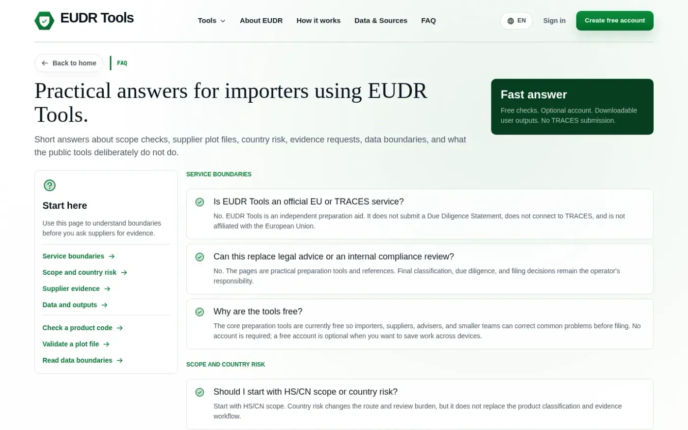 Eudrtools — Faq page