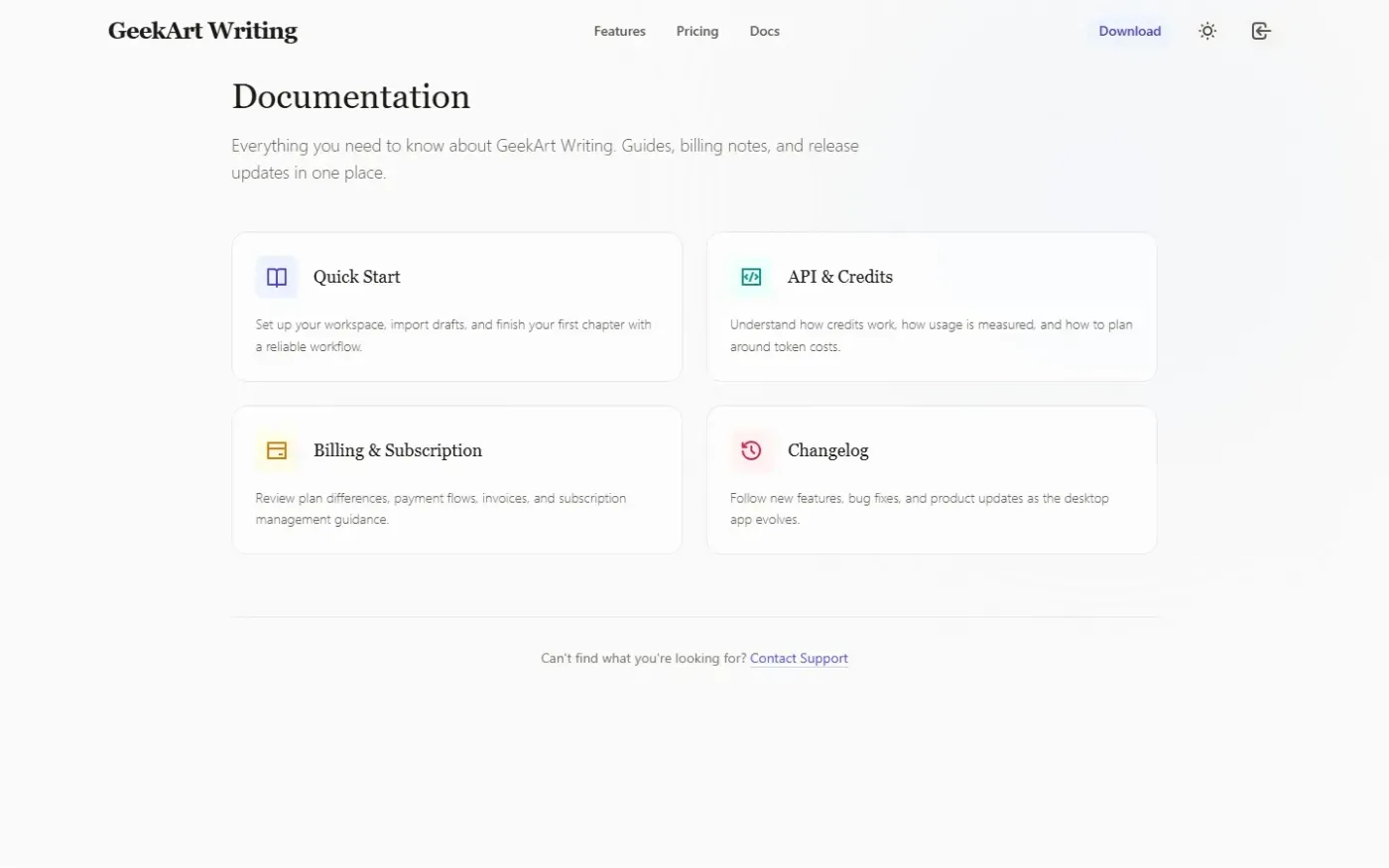 Geekart — Docs page