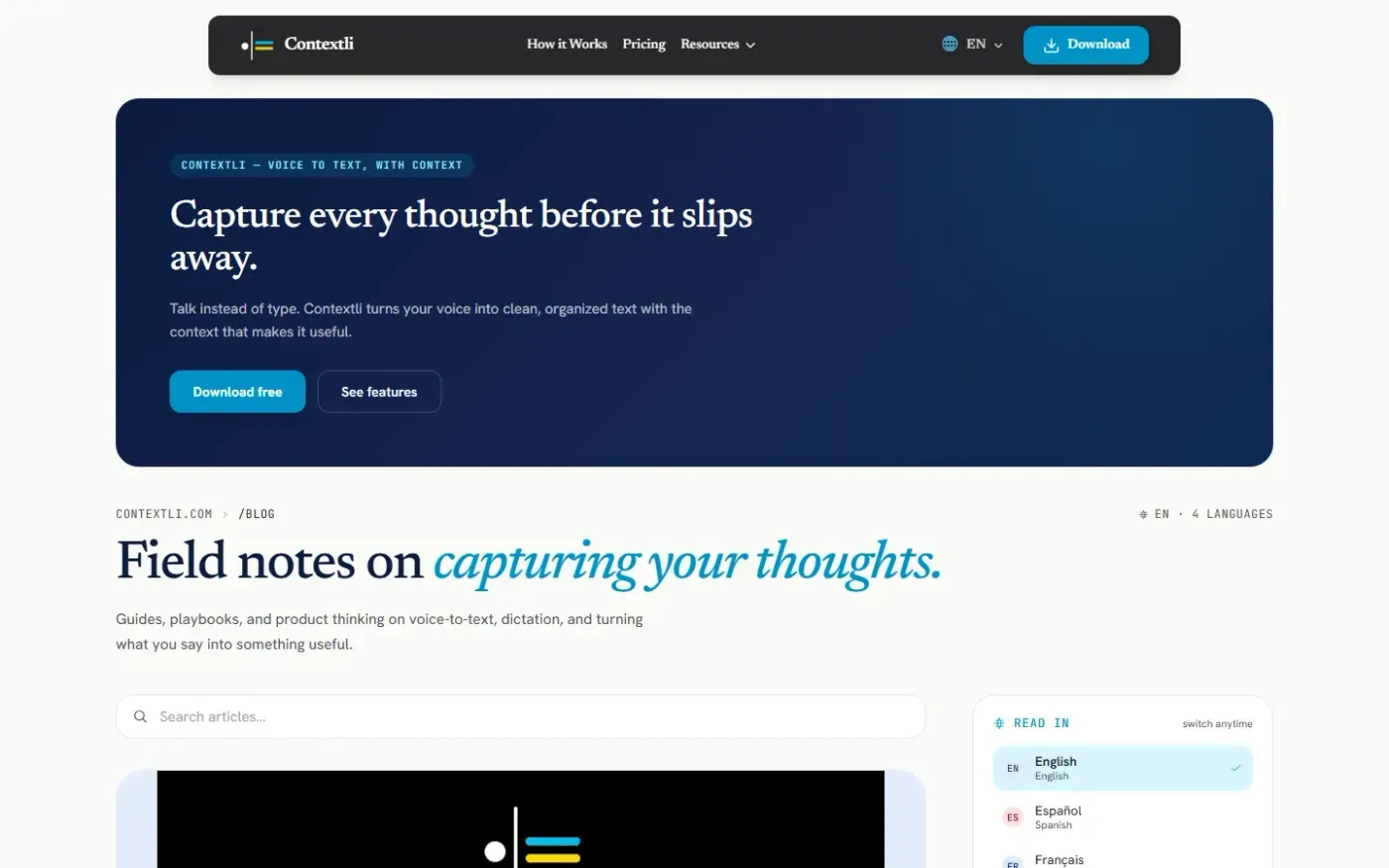 Contextli — Home page