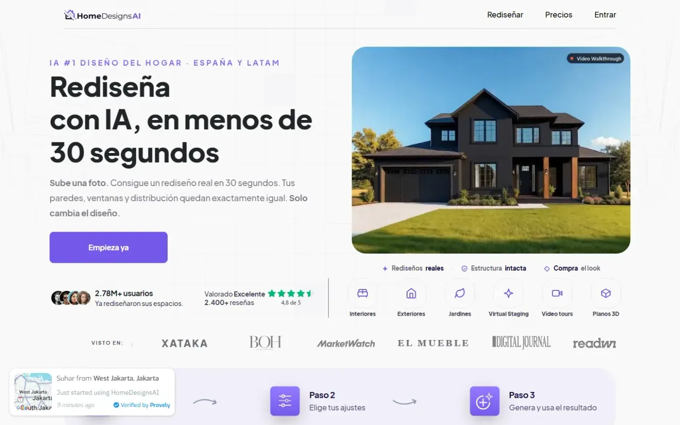 Homedesigns — Spanish page