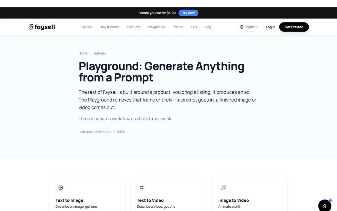 Faysell — Features page