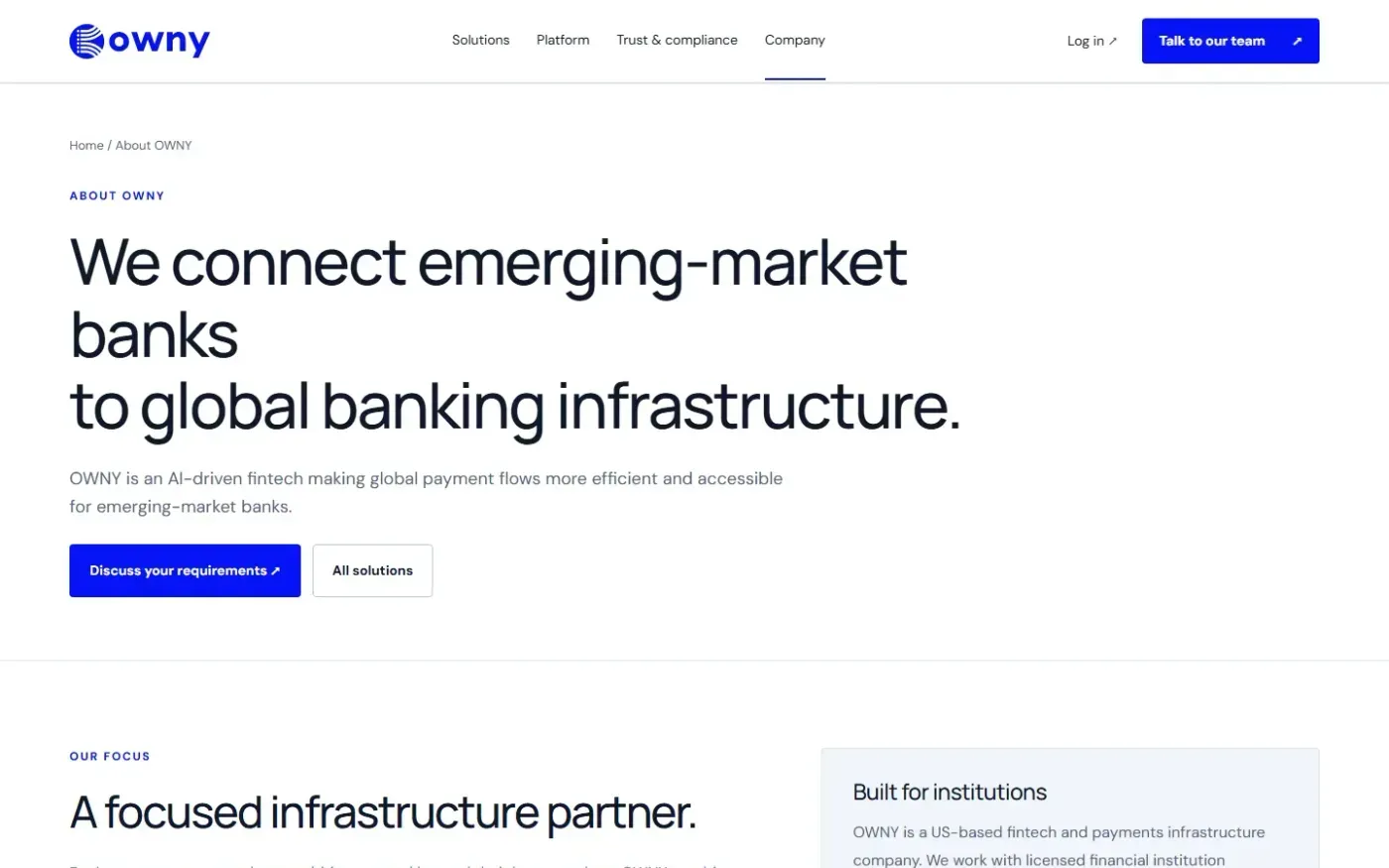 Owny — Company.html page