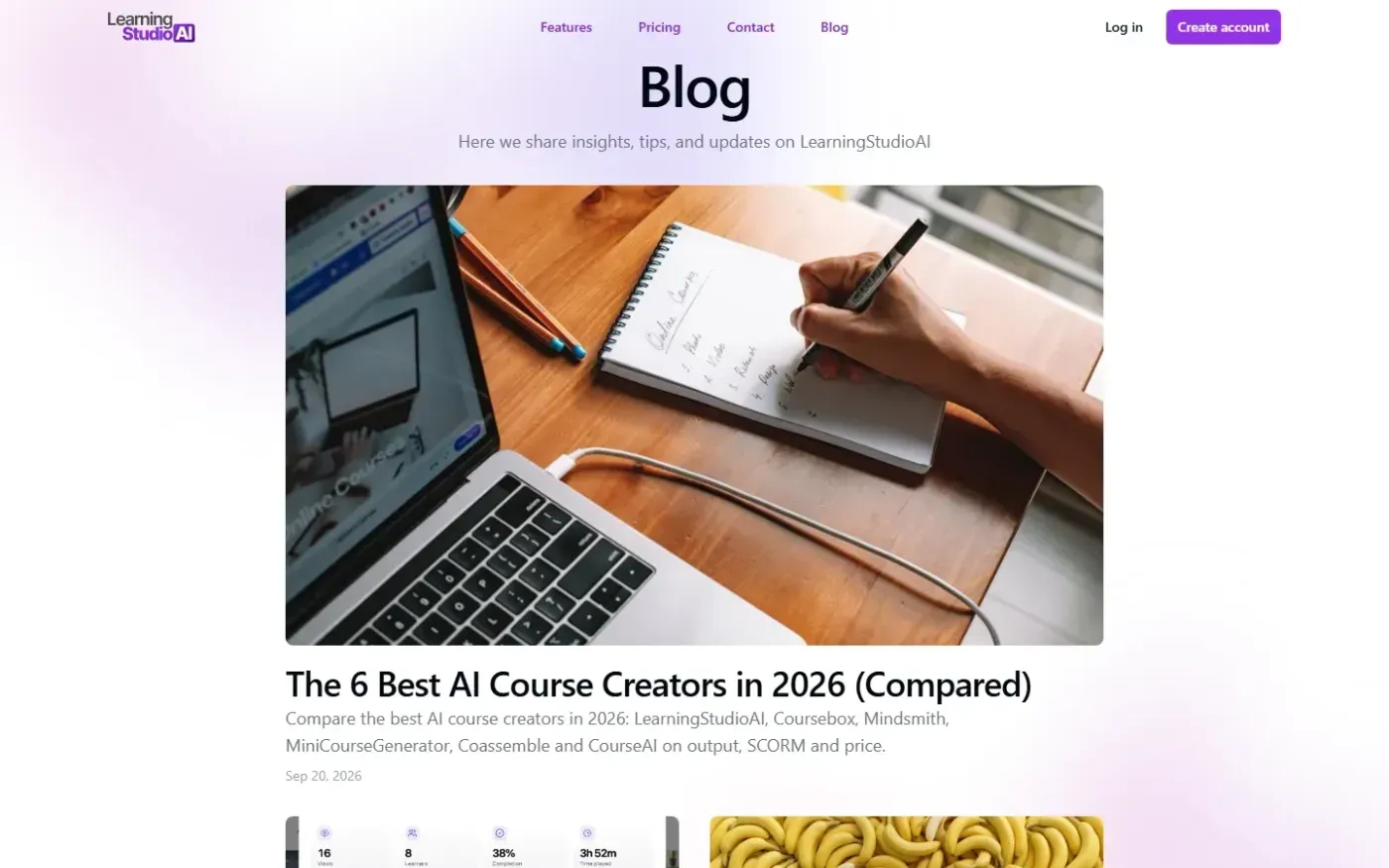 Courseai — Blog page