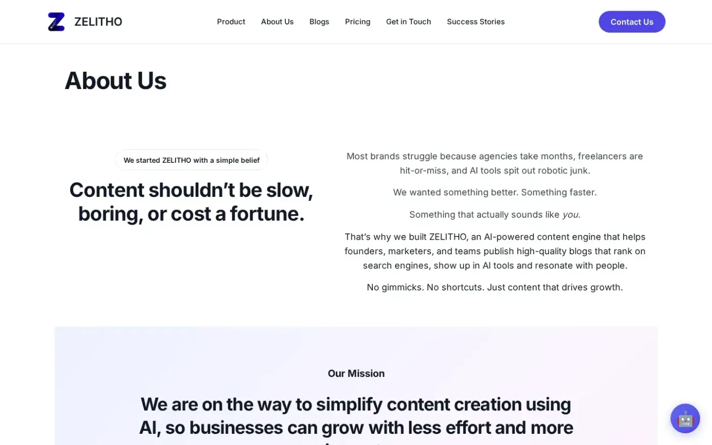 Zelitho — About page