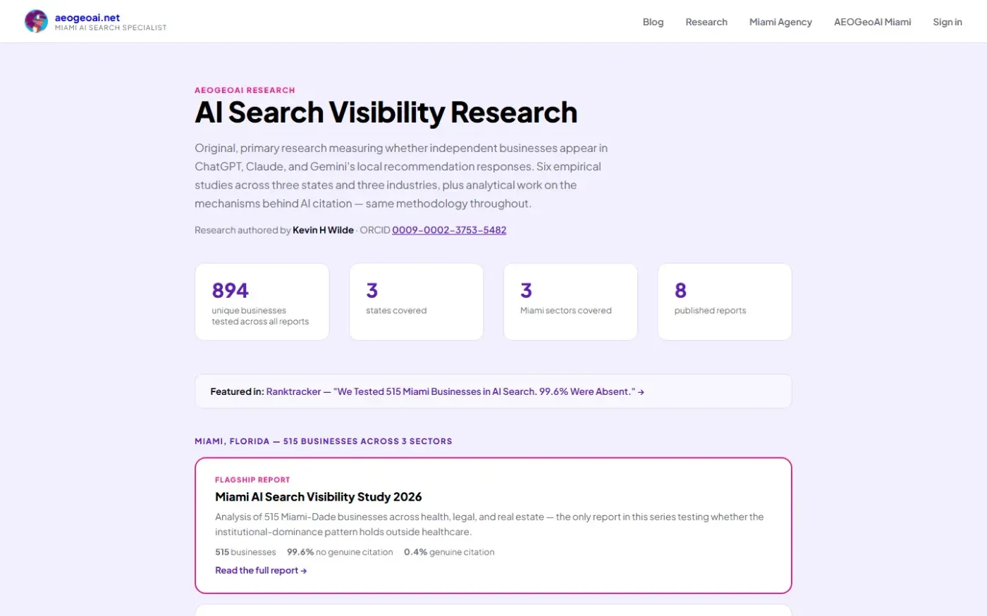Aeogeoai — Research page