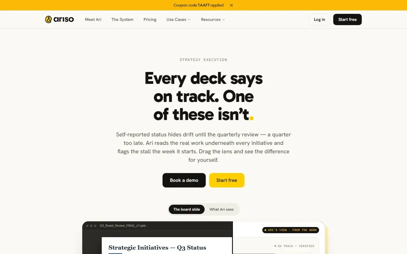 Ariso — Use cases page