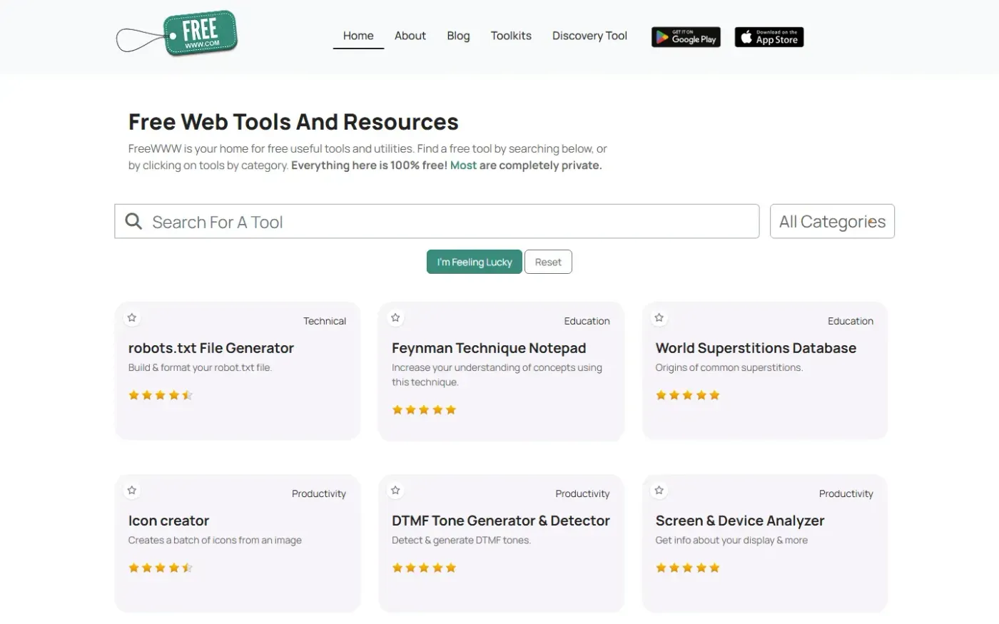 FreeWWW Engineering Calculator Suite — Twenty-two calculators for everyday engineering problems — Home page