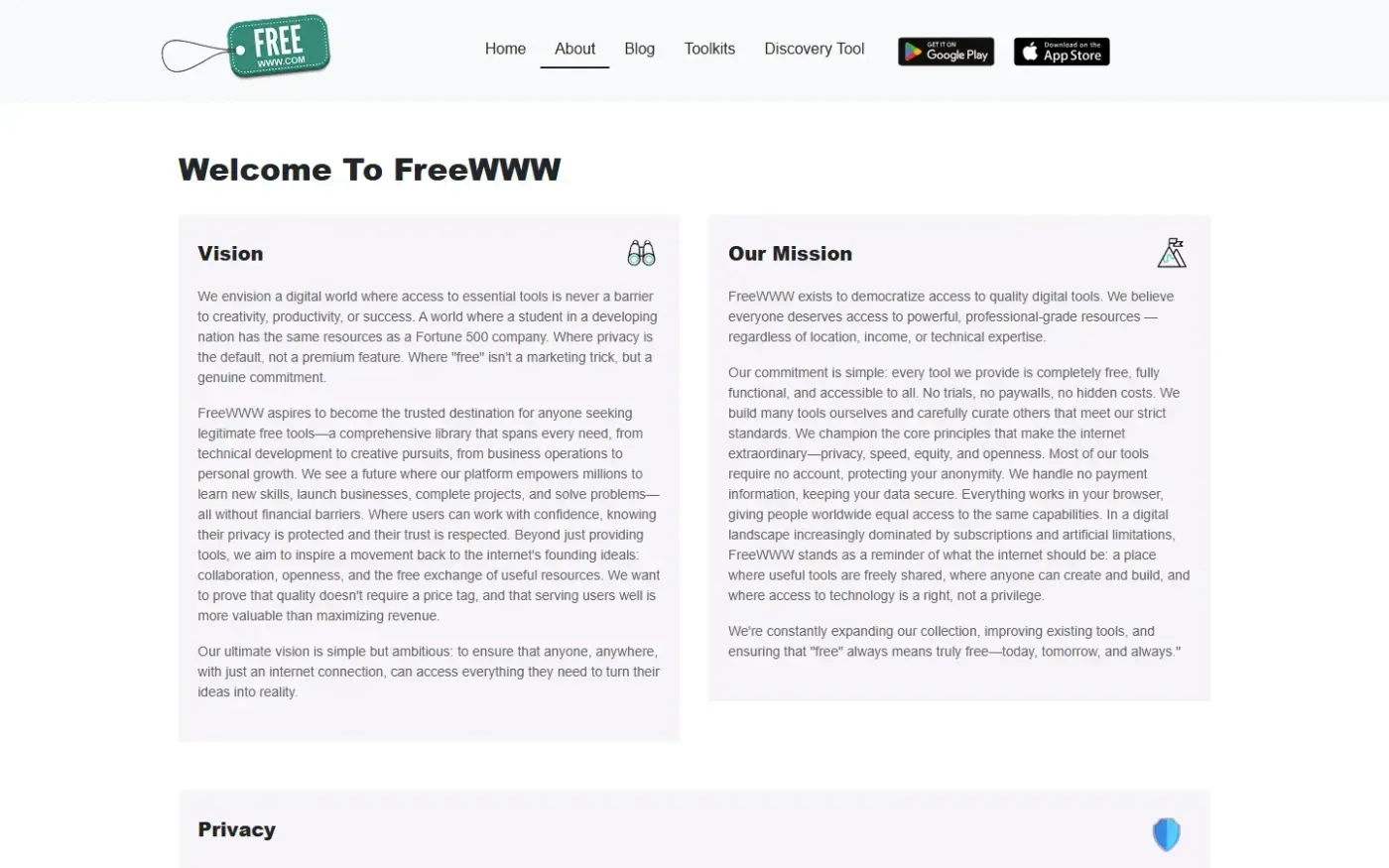 FreeWWW Engineering Calculator Suite — Twenty-two calculators for everyday engineering problems — About page