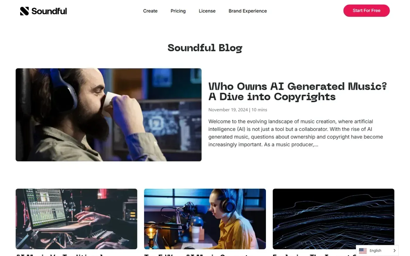 Soundful — Blog page