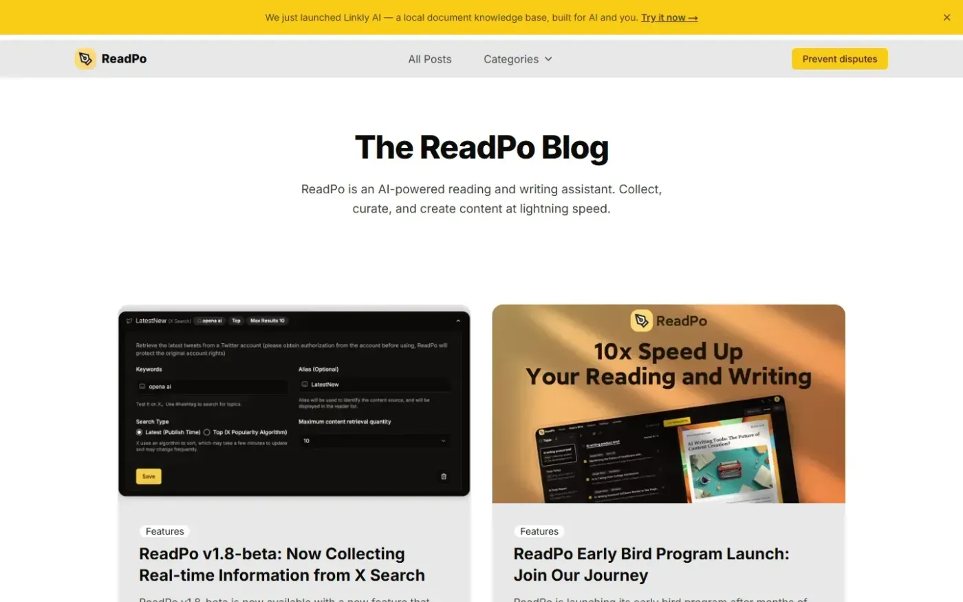 Readpo — Blog page