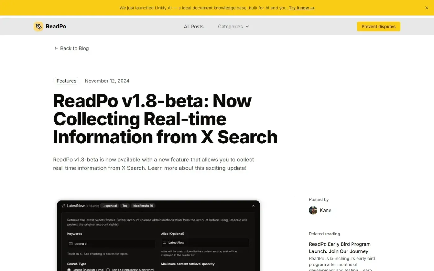 Readpo — Blog page