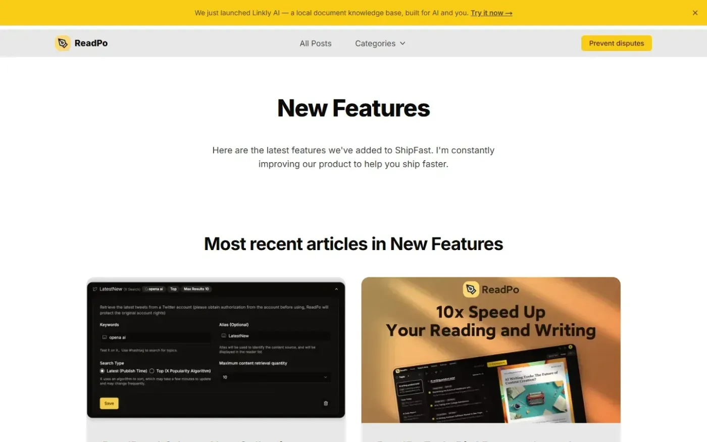 Readpo — Blog page