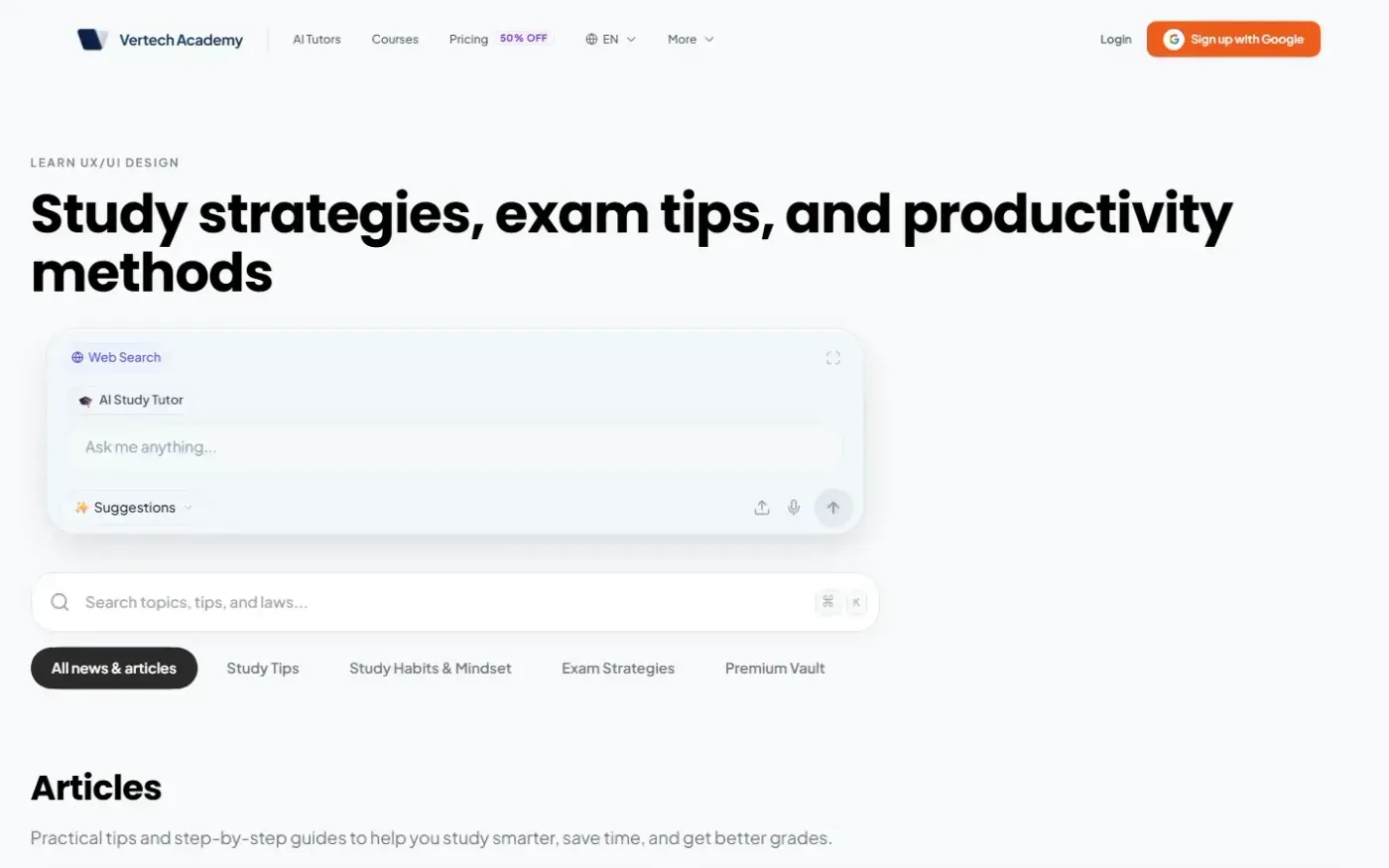 Vertechacademy — Blog page