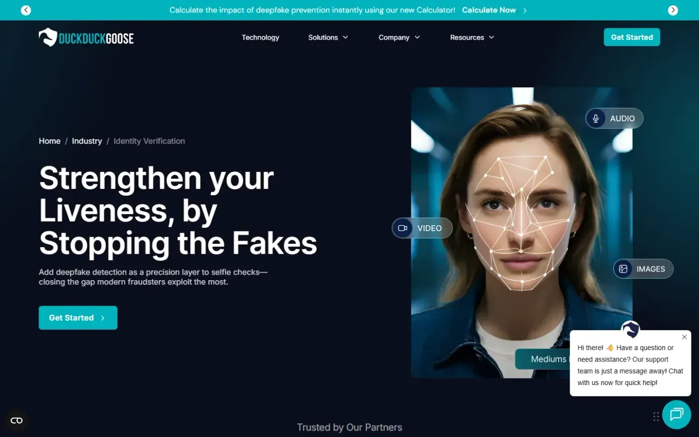 Duckduckgoose — Identity verification page