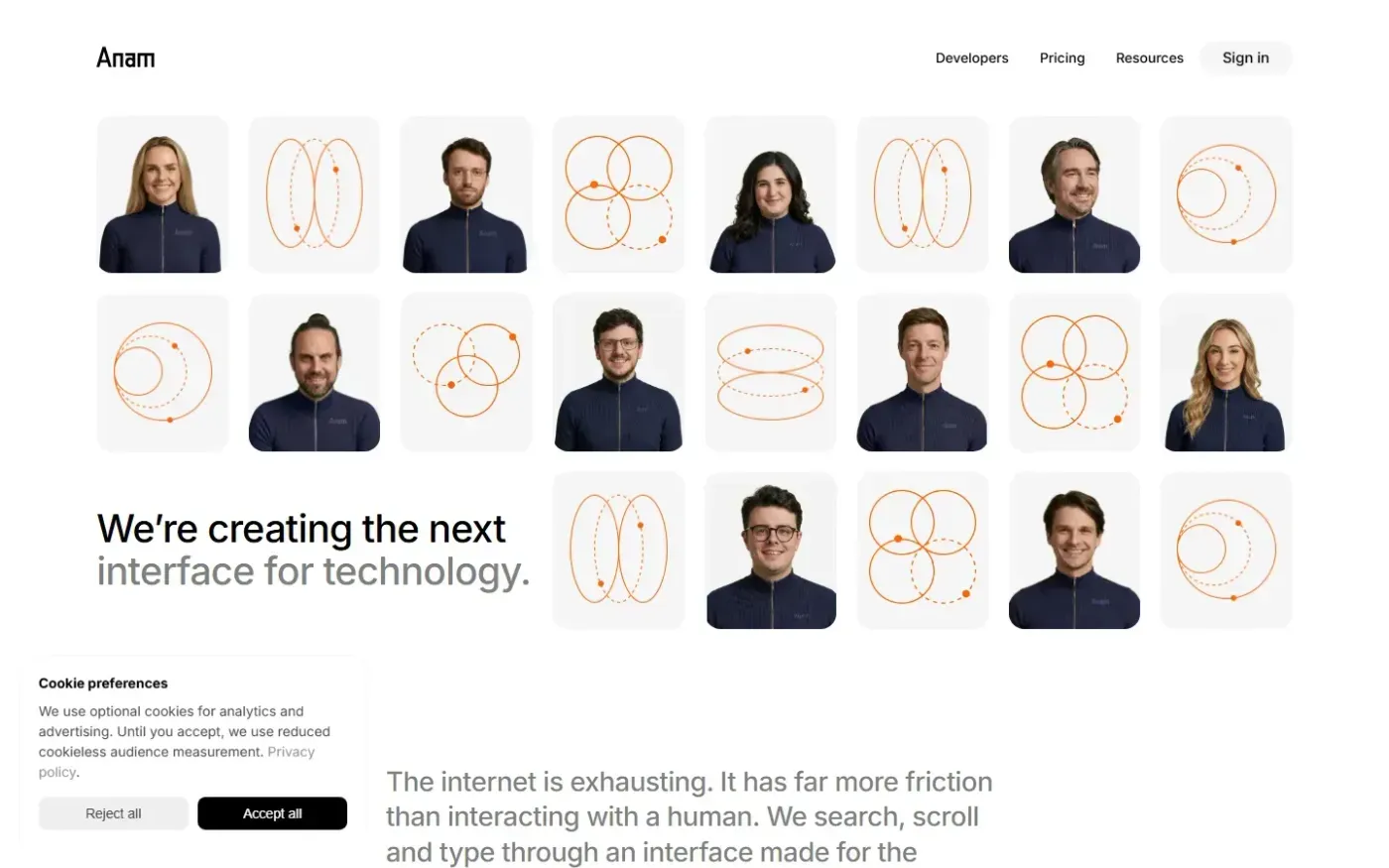 Anam — About page