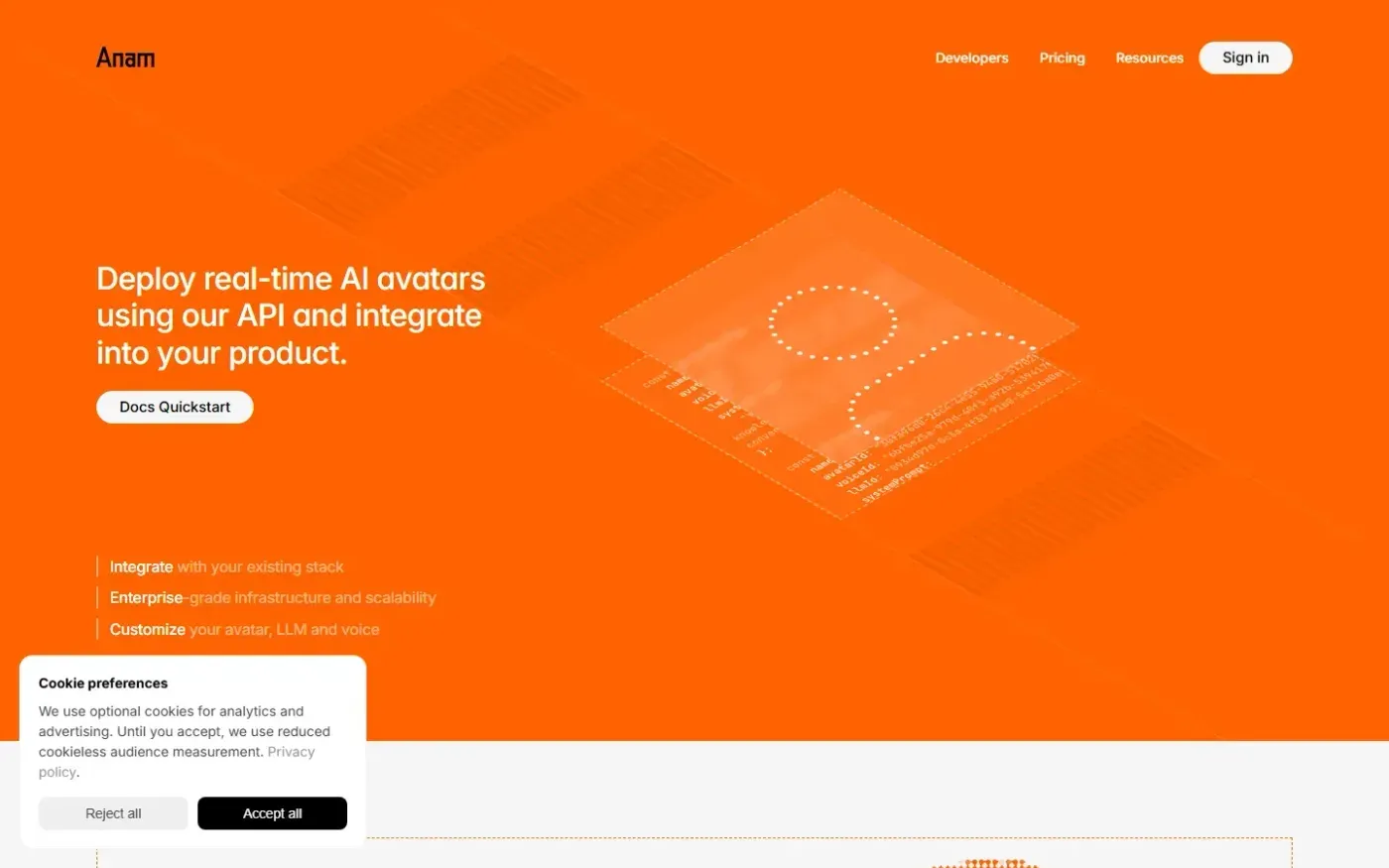 Anam — Api page
