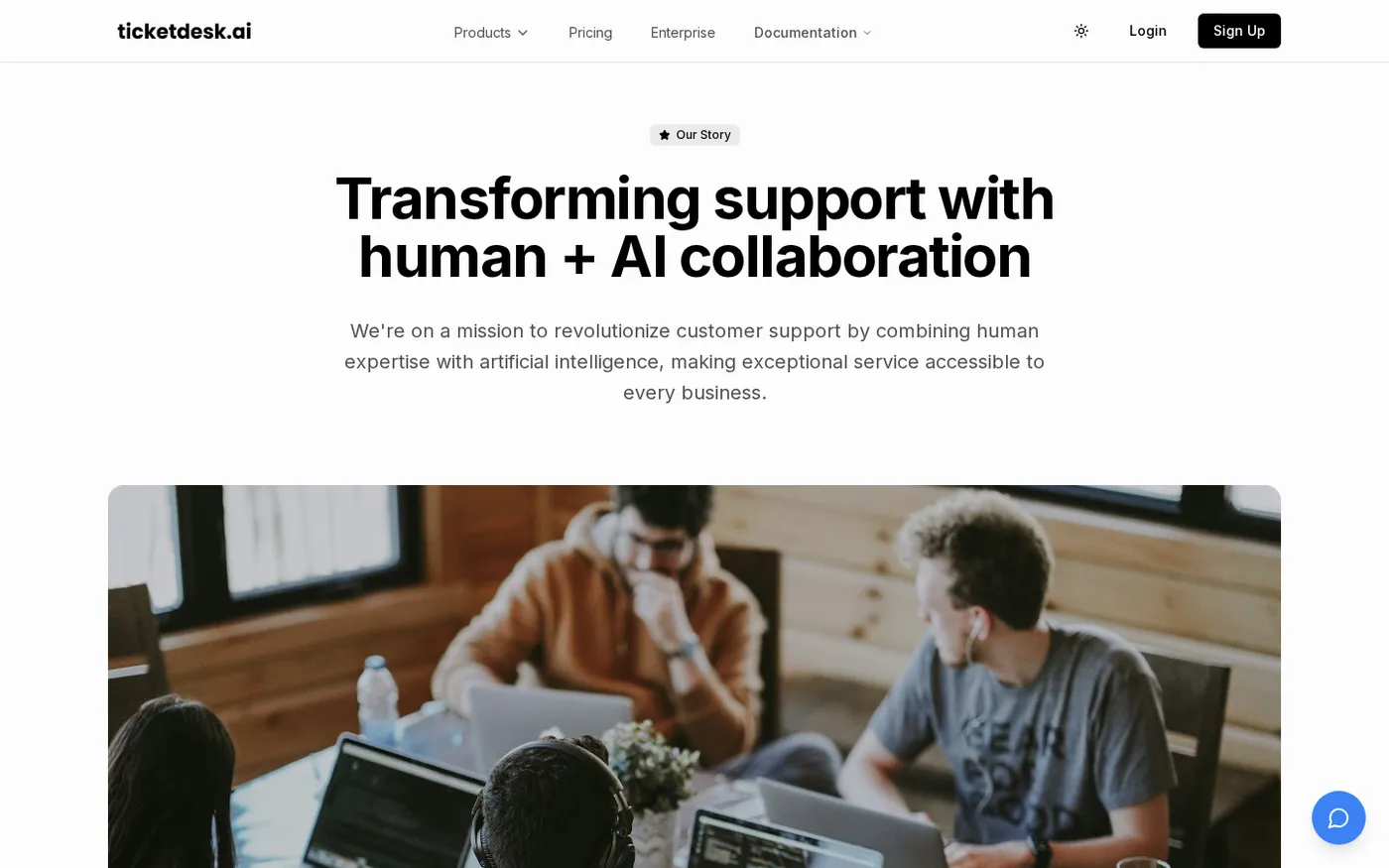 Ticketdesk AI — AI Agents for Customer Support — About page