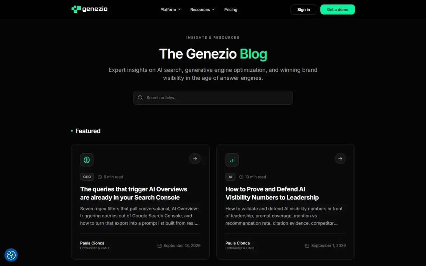 Genezio — Blog page