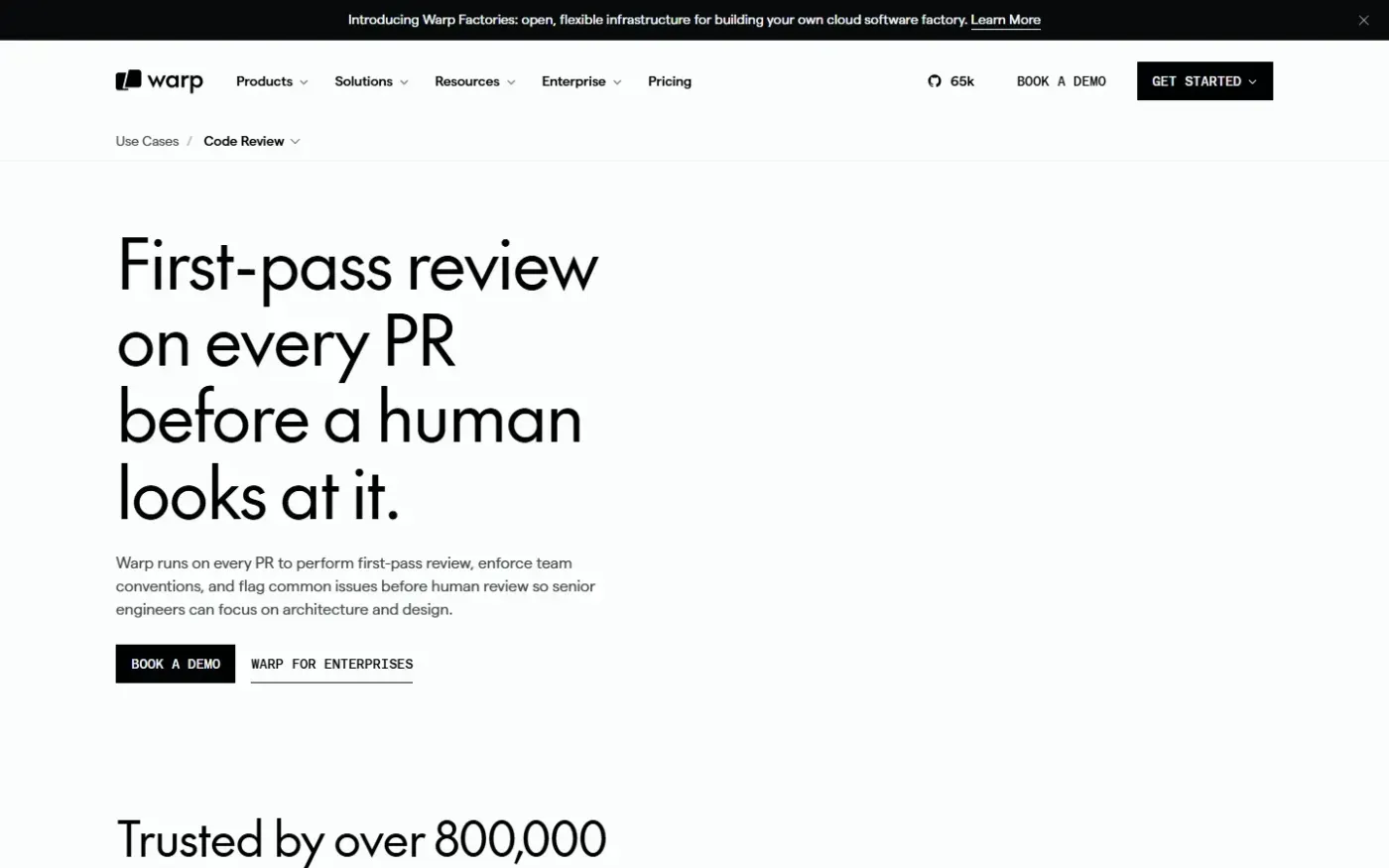 Warp — Use cases page