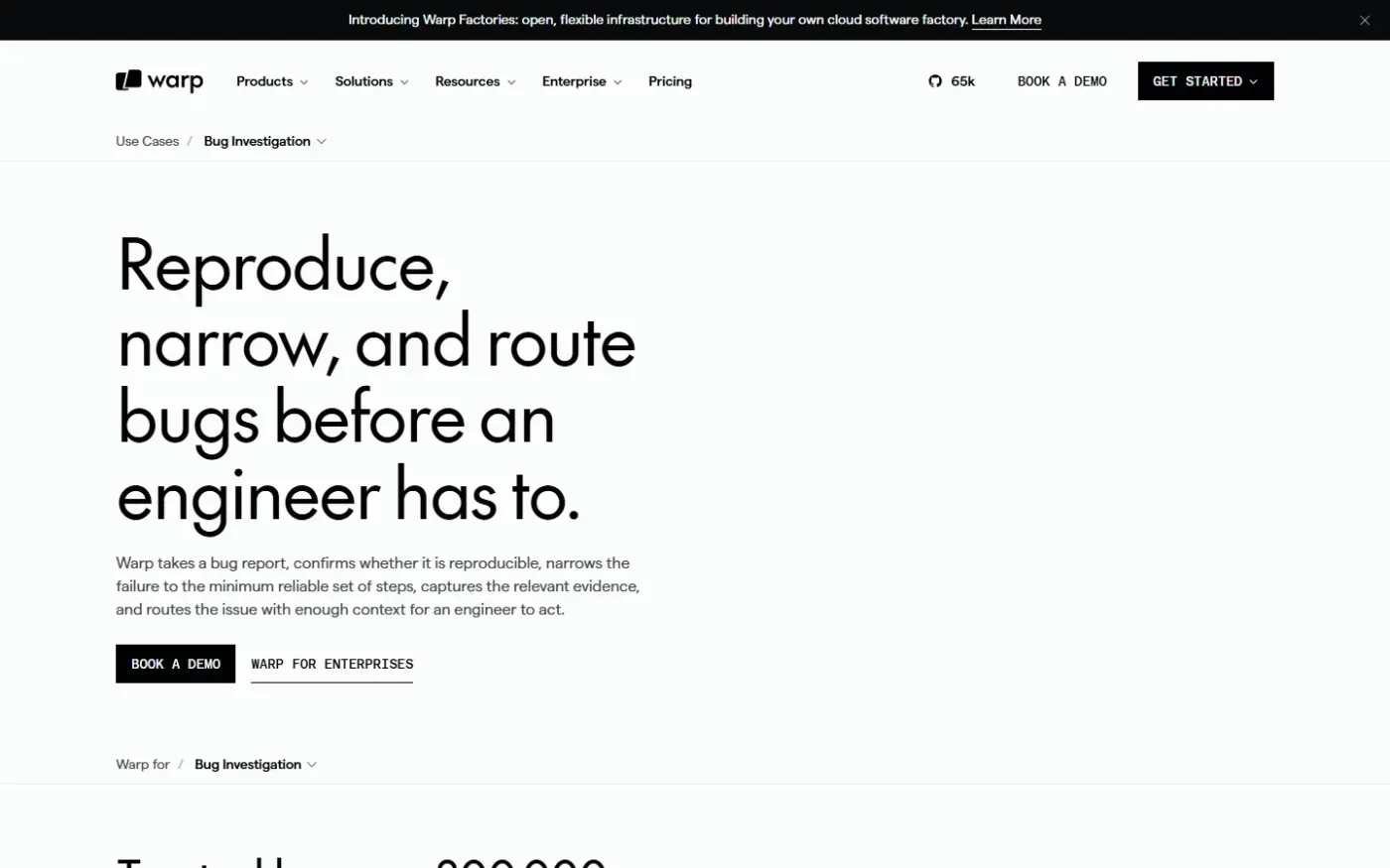 Warp — Use cases page