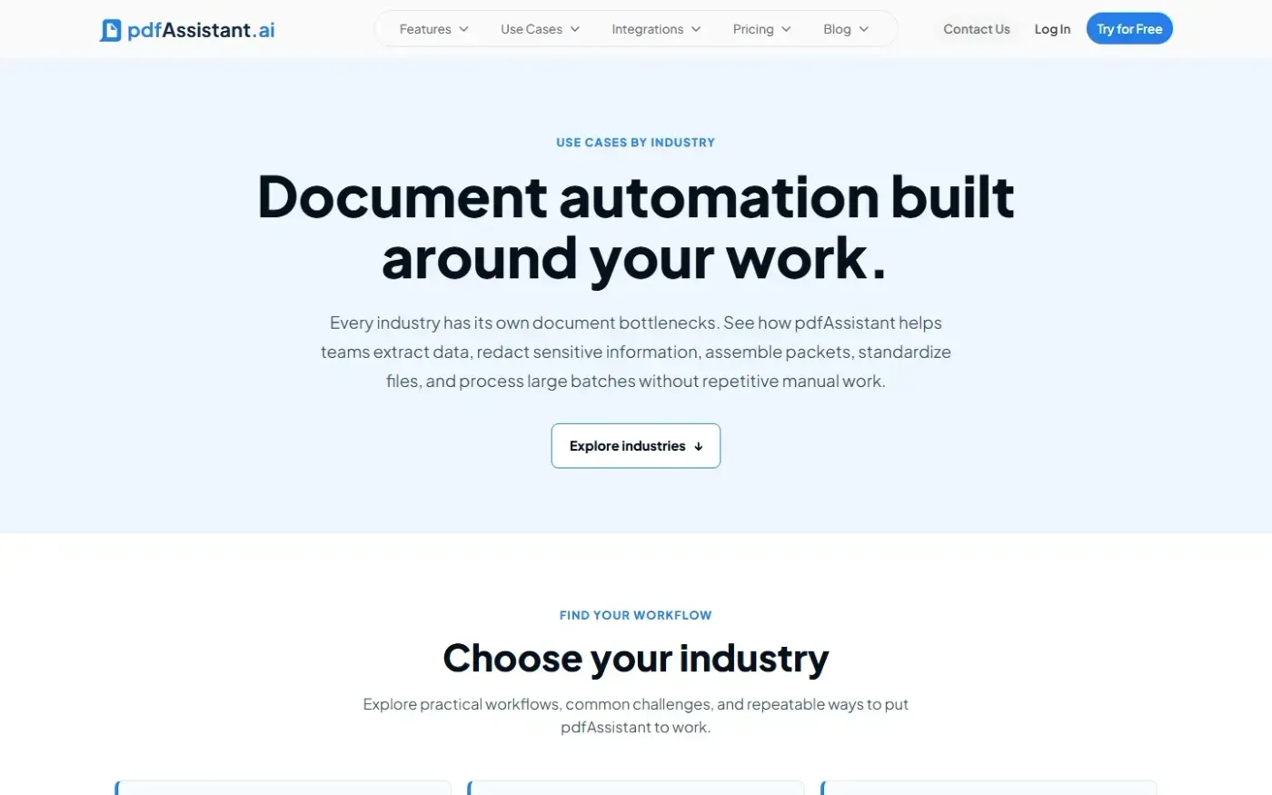 Pdfassistant — Use cases page