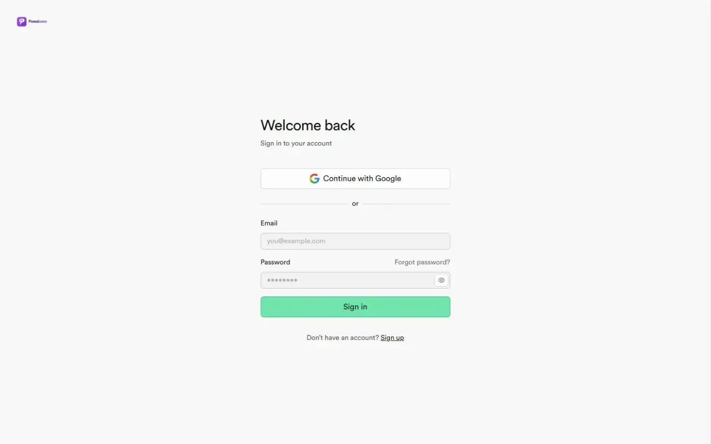 Powabase — Home page