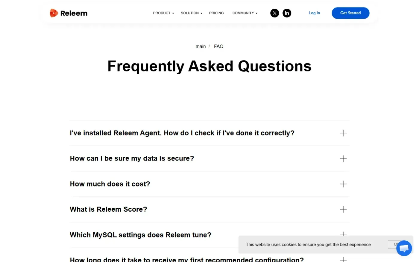 Releem — Faq page