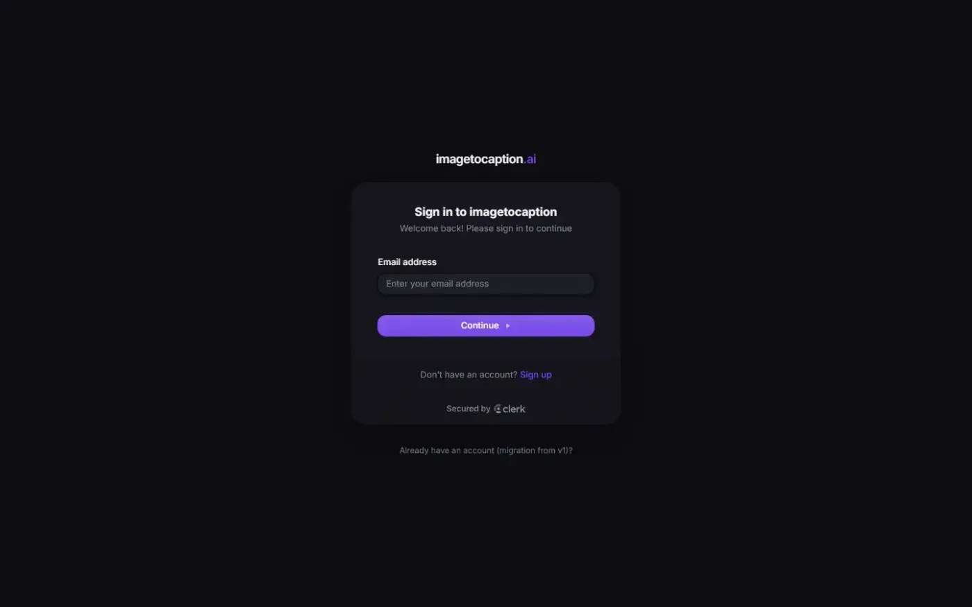 Imagetocaption — Home page