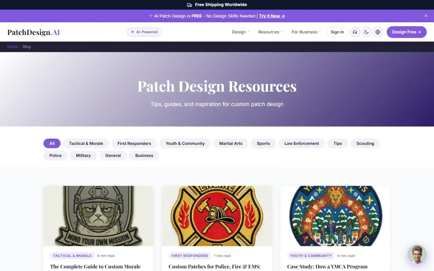 Patchdesign — Blog page