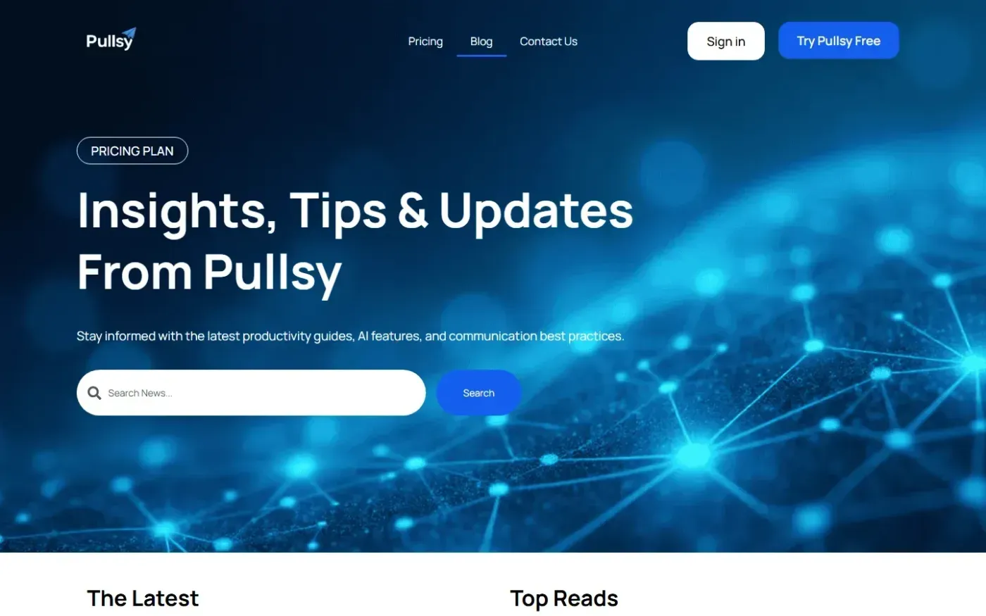 Pullsy — Blog page