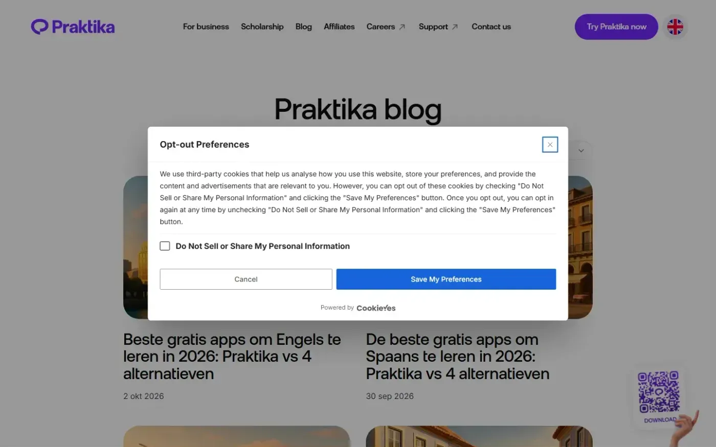 Praktika — Blog page