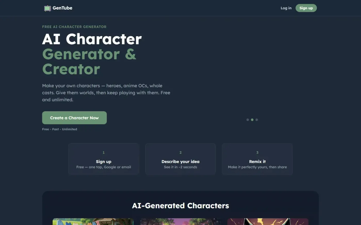 Gentube — Create a page