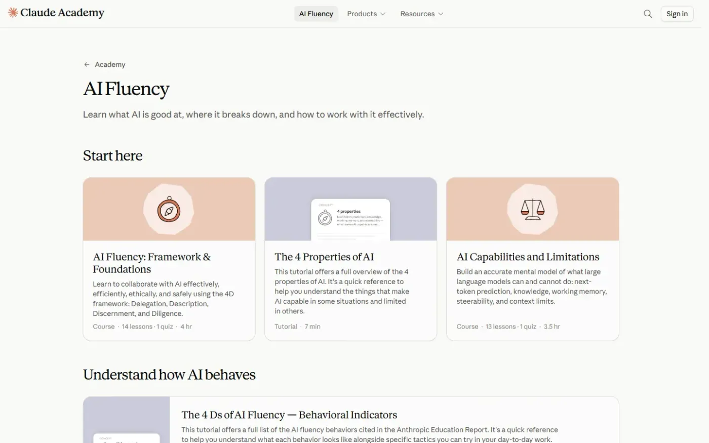 Claude Academy — The Official Learning Hub by Anthropic — Collections page