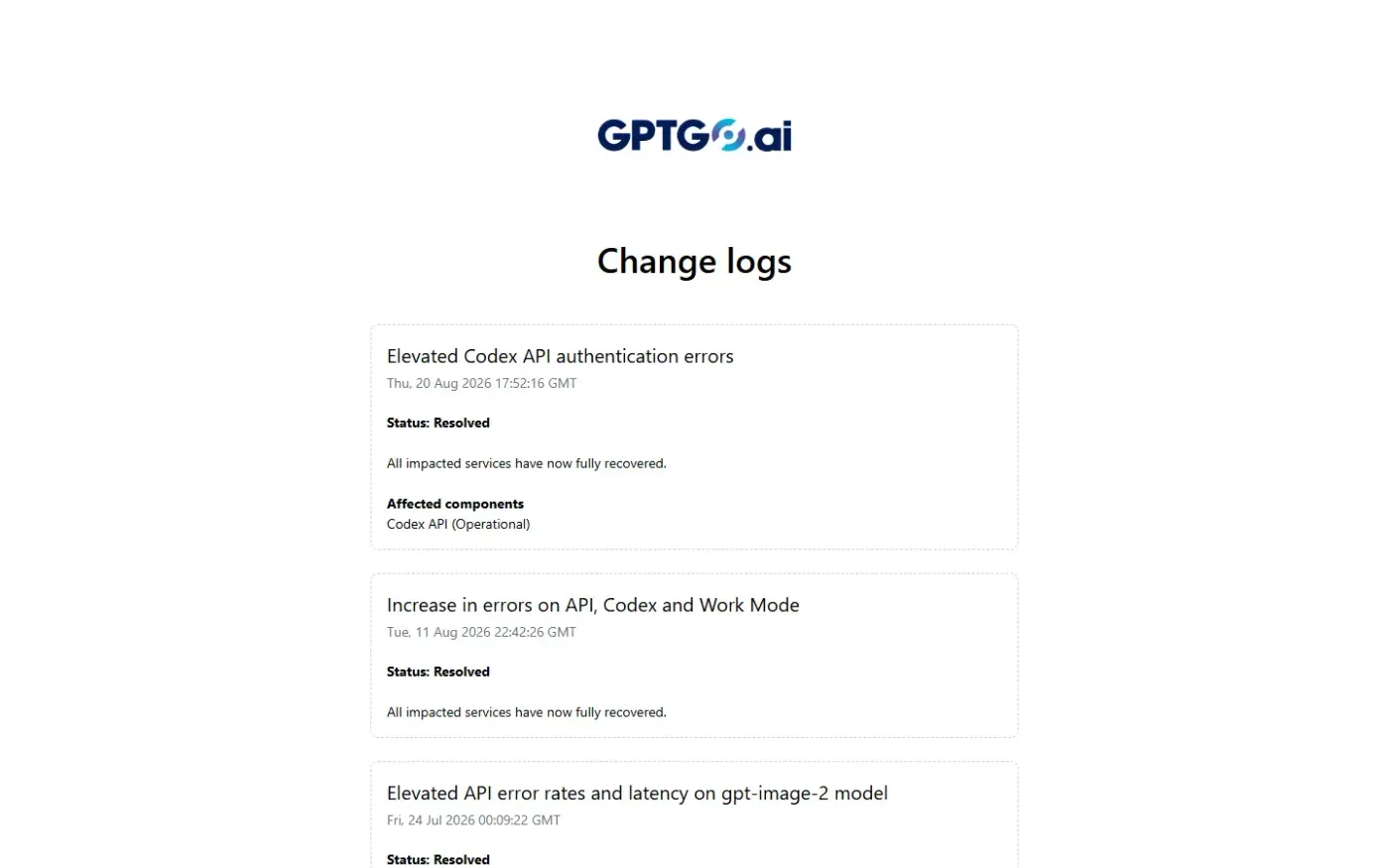 Gptgo — Change logs.php page