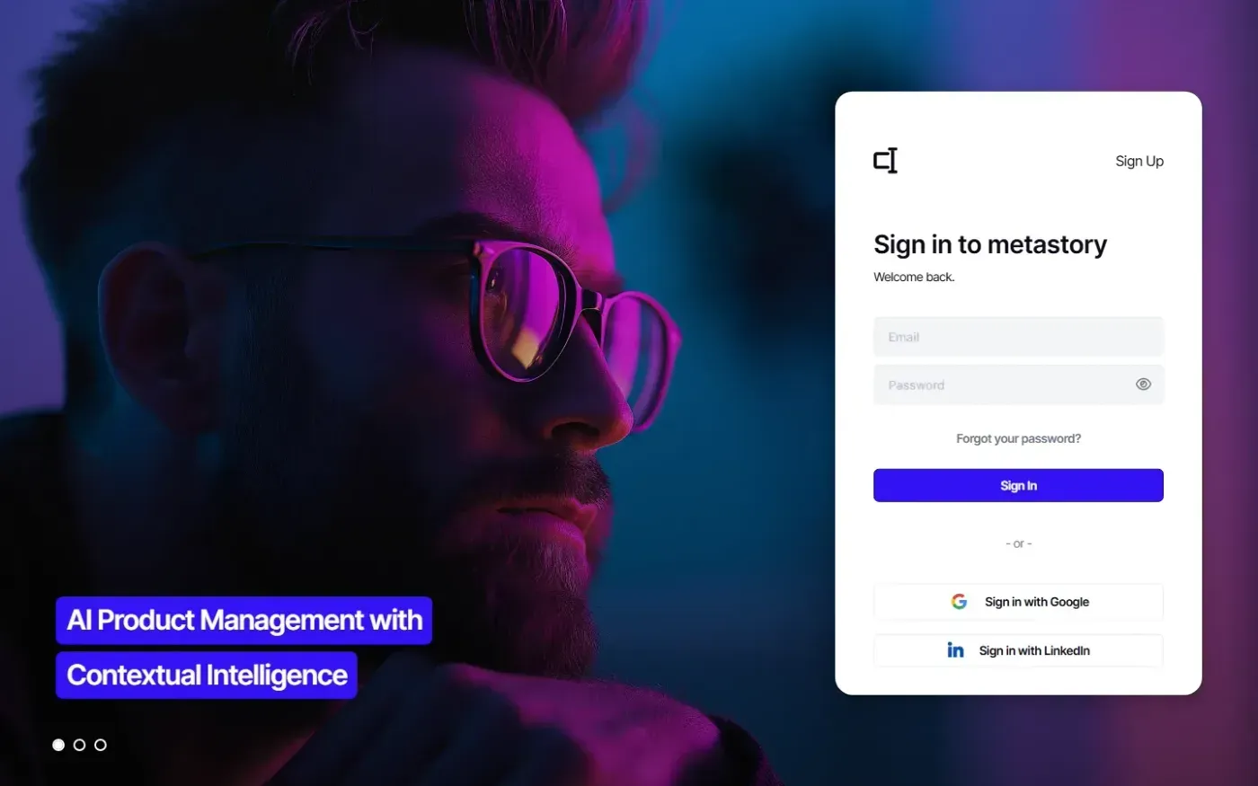 Metastory — Home page