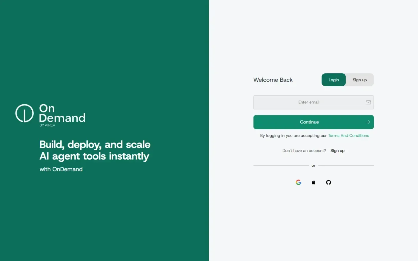On-demand — Home page
