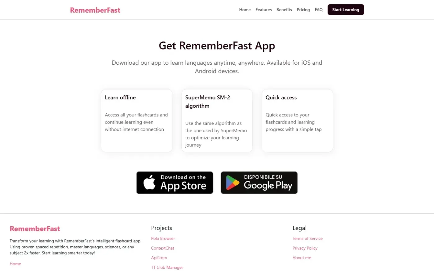 Rememberfast — Download page