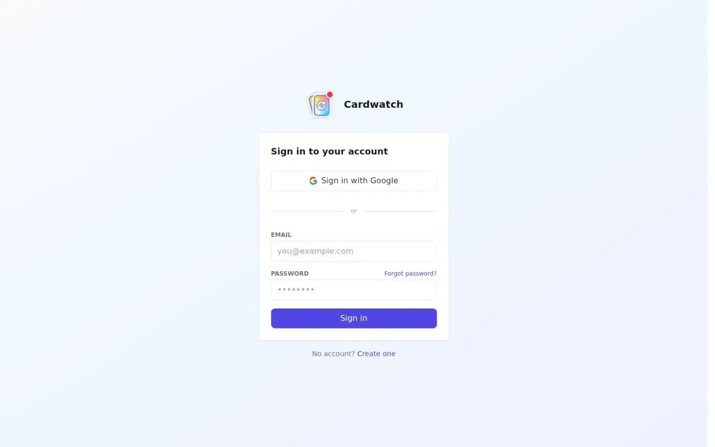 Cardwatch — Home page