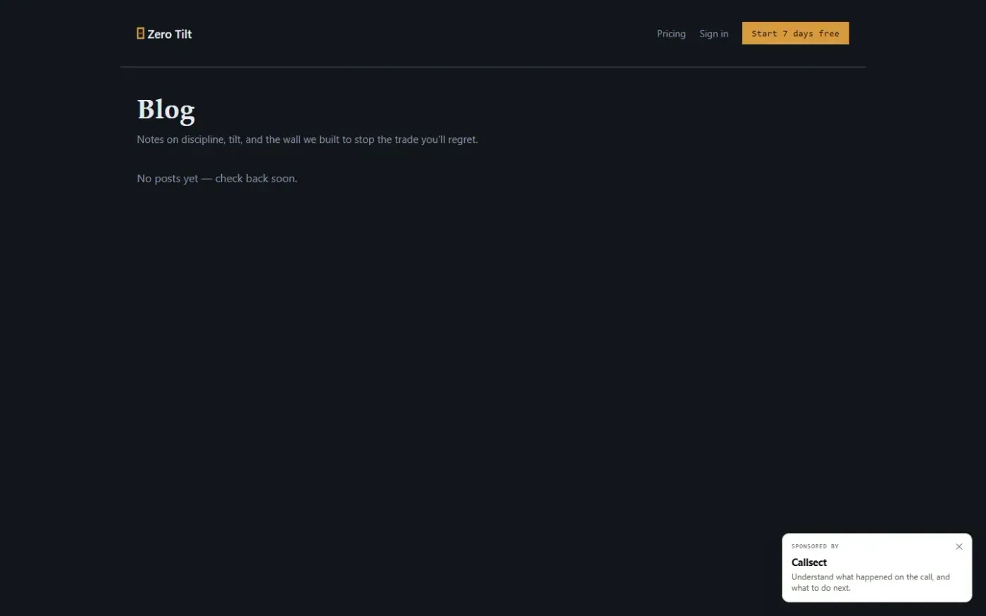 Zero-tilt — Blog page