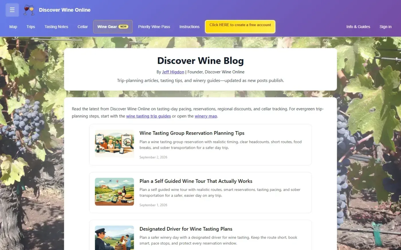 Discoverwine — Blog page
