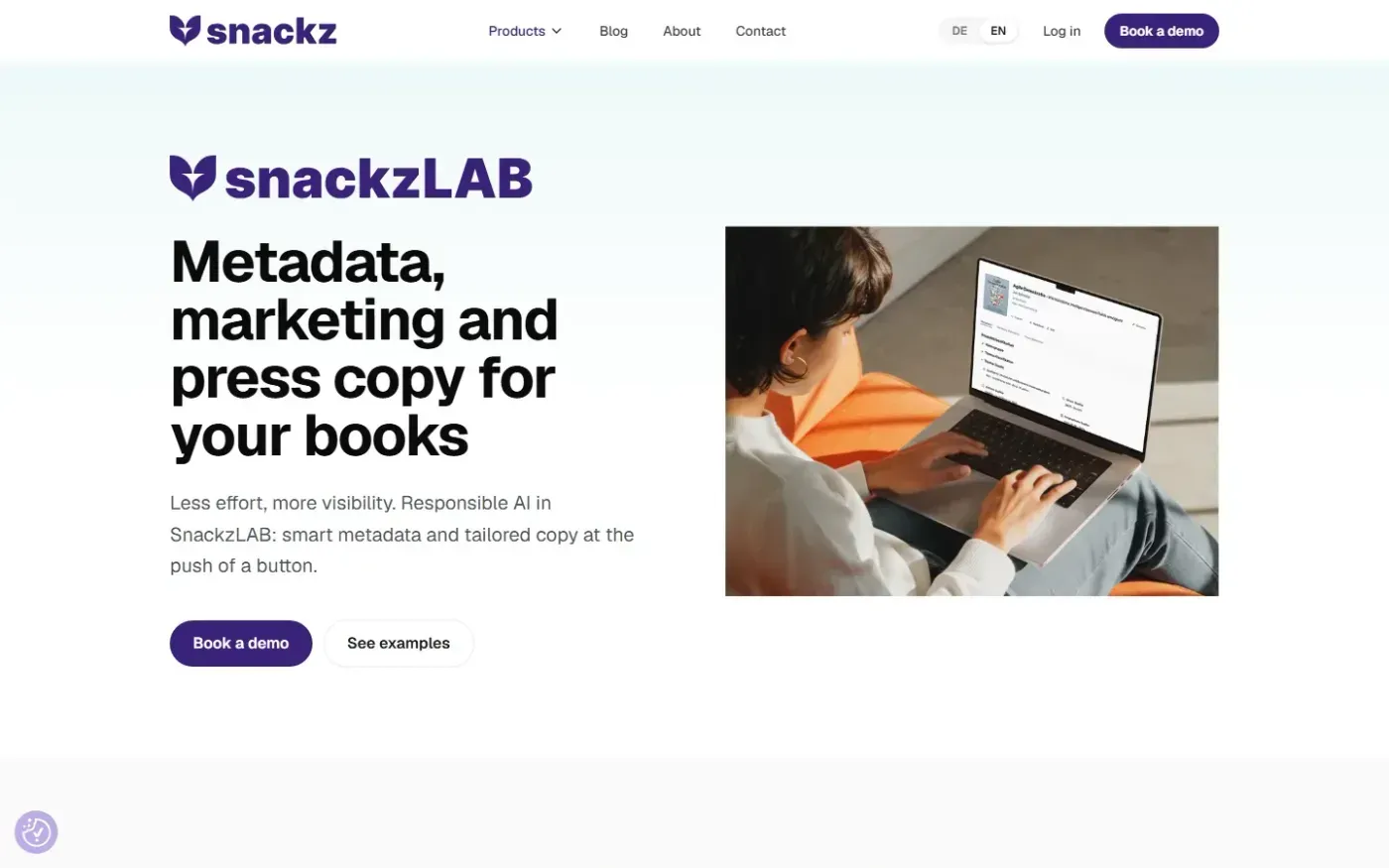 Snackz — Products page