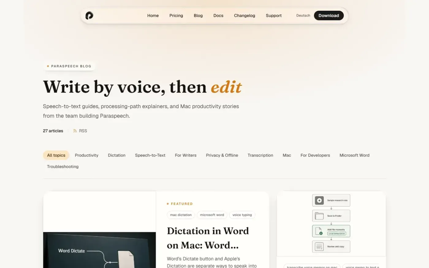 Paraspeech — Blog page