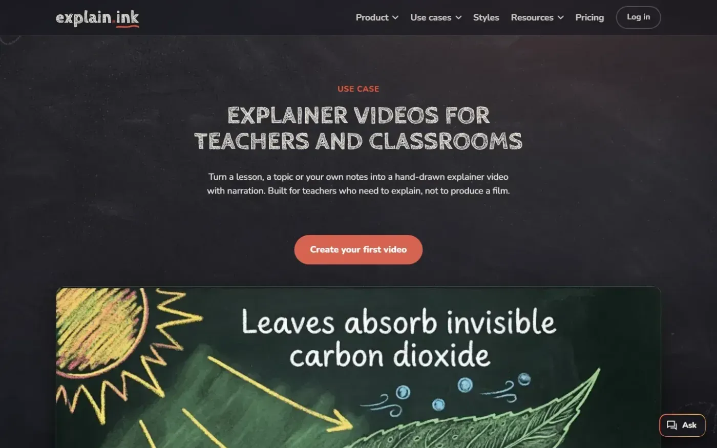 Explain — Use cases page